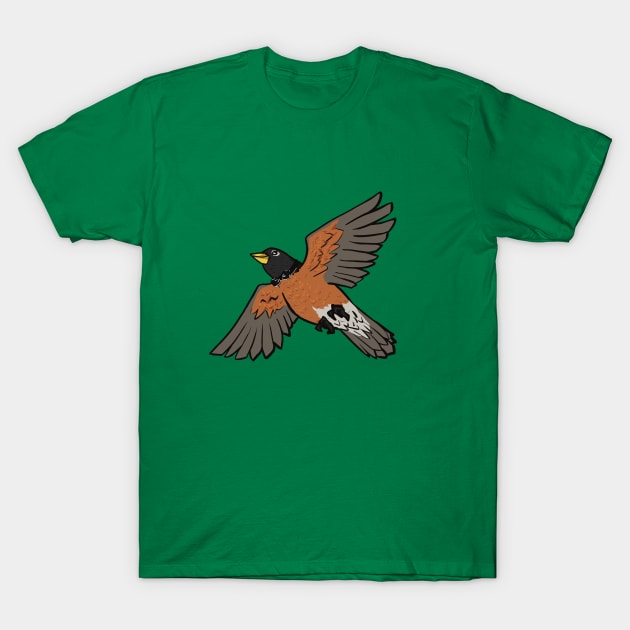 Bowtie Robin T-Shirt by SketchedByRory